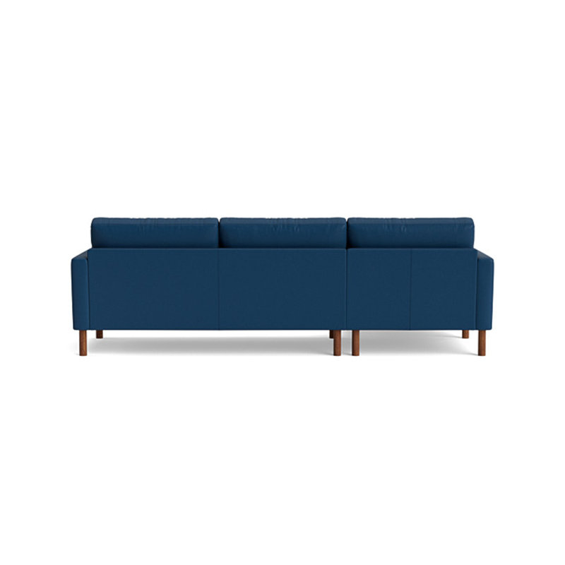 Laguna Chaise Sectional, Left Hand Facing, Leather - Deep Blue