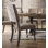 Birmingham Script Printed Driftwood Finish Dining Chair With Nail Head, Set Of 2
