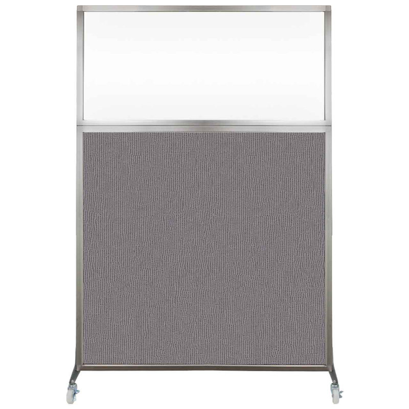 Cloison de bureau Hush - fenêtre transparente, 48", Ardoise