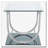 Chrome Square U-Shaped Glass Top Side End Table