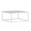 Table basse moderne blanche de 35,4 po x 16,5 po x 35,4 po | 100% panneau de particules enduit de mélamine, épaisseur: 0,71 pouce | Conception élégante de couleur unie pour le salon, élégante et durable, parfaite pour tout décor