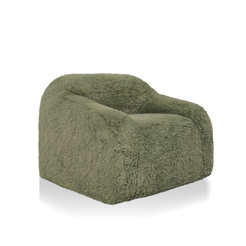 Minnie 41.7"W Low Back Upholstered Accent Chair, Sage Green