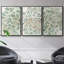 «Green Flowerhead I», ensemble de 3 pièces encadrées sur toile-97792383-97792389