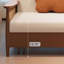 Canapé-lit modulaire 100% polyester blanc crème-129870615