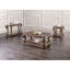 Traditional Solid Wood Living Room Coffee Table With Weathered Oak, Scroll Legs, And Open Bottom Shelf Dentil Moldings, Shelf, Oak Finished For Decor