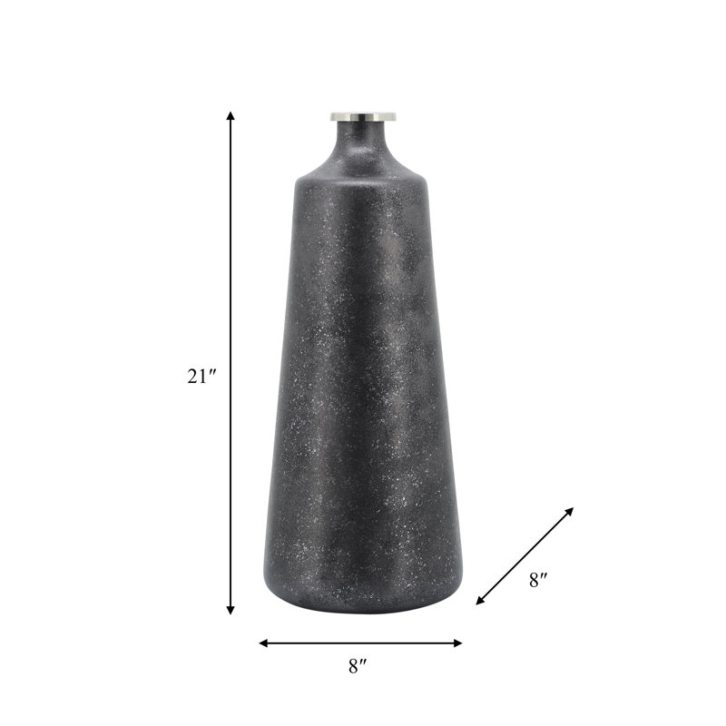 Glass Vases Metal Aluminum Modern Decorative Vase with Sleek Contemporary Profile and Versatile Design for Stylish Accent Display in Minimalist or Transitional Interiors