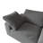 Chenille Fabric Upholstered Boneless Sofa, Oversized Comfy Cloud 3-Seater Sofa Couch, Double Plush Cushion For Living Room,Grey