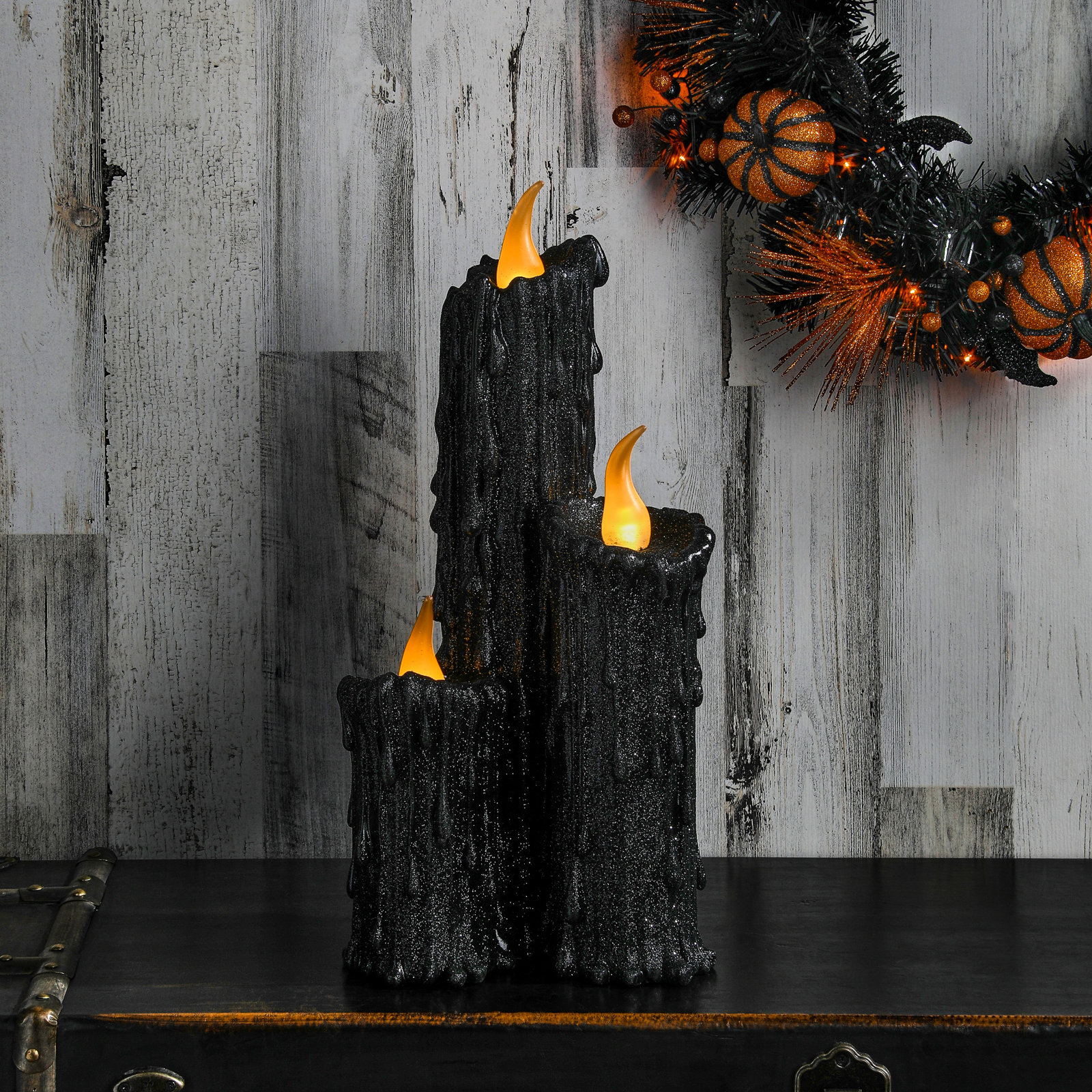 Flameless Pillar Candle Set