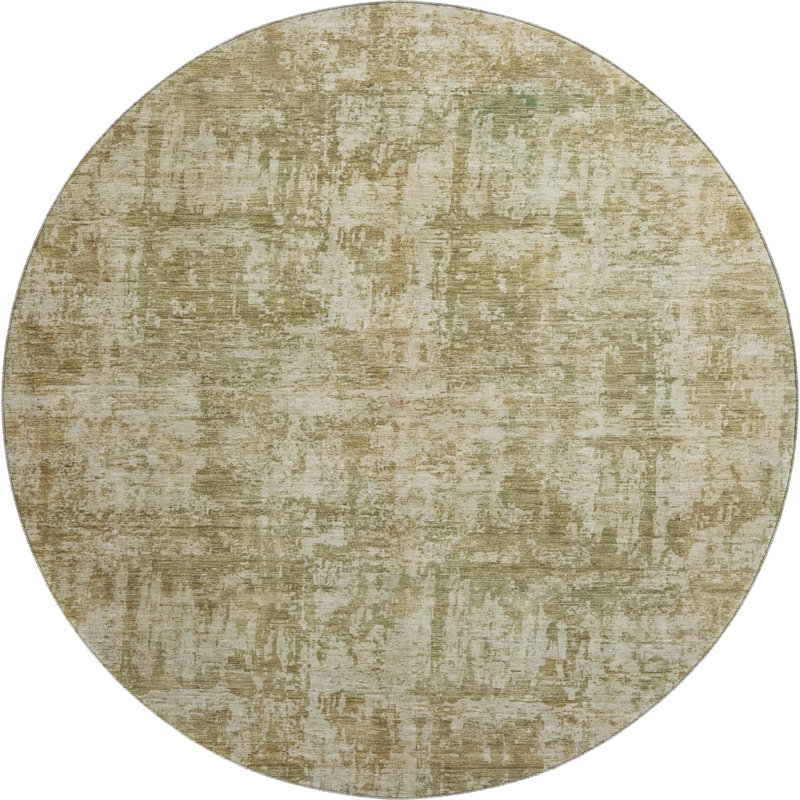 Premium Machine Washable Marasco AMF1627 Modern Rug, Round 8'