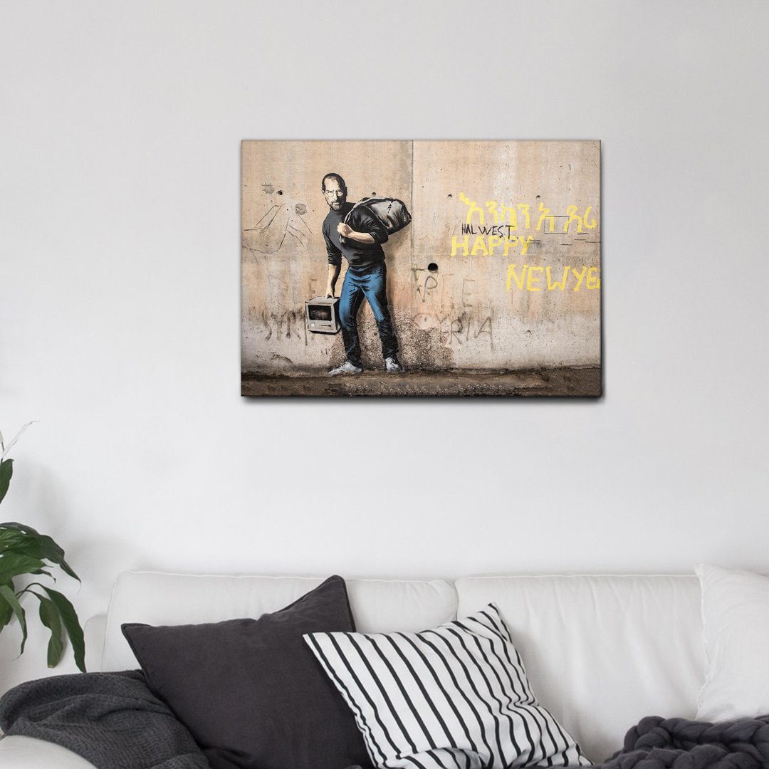 Leinwandbild Steve Jobs von Banksy