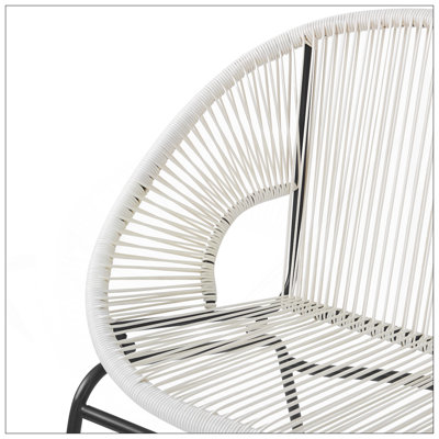 CONDESSA OUTDOOR PATIO WICKER LOVESEAT With Modern Hammock Weave And Durable Frame by Dakota Fields