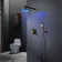Oil Rubbed Bronze Shower System with Rainfall Showerhead and Body Jets