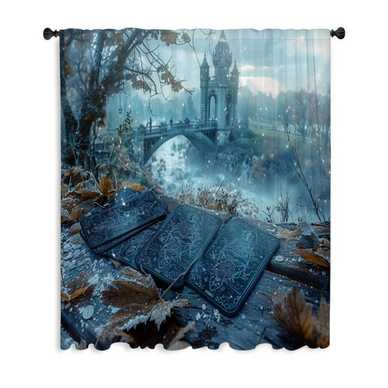 Rideau transparent en polyester Manucy, L 50 po x L 84 po