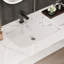 Meuble-lavabo suspendu moderne de 100 cm (39,4 po) avec lavabo en céramique, armoire de rangement murale à 2 tiroirs et 2 espaces ouverts, comptoir en pierre frittée-425632331-428595784