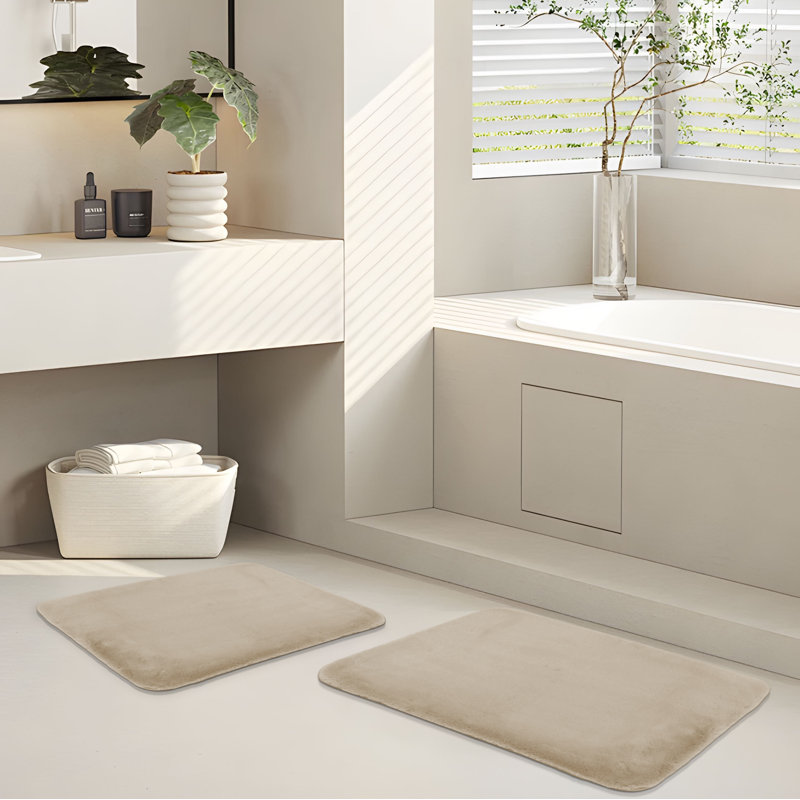 Naiomi  Bath Rug Set, Tan