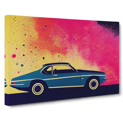 Retro Car Splash - Wrapped Canvas Print