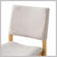 Ensemble de 2 chaises de salle à manger rembourrées empilables - Siège et dossier en tissu de lin, structure en bois massif, chaises de cuisine rustiques pour salle à manger, salon, naturel-1921412626-1921412637