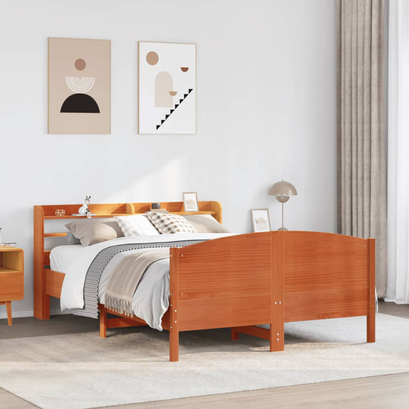 Storage Bed, Kingsize (5'), Wax Brown