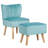 Ferndale Velvet Slipper Chair with Ottoman-1136126444