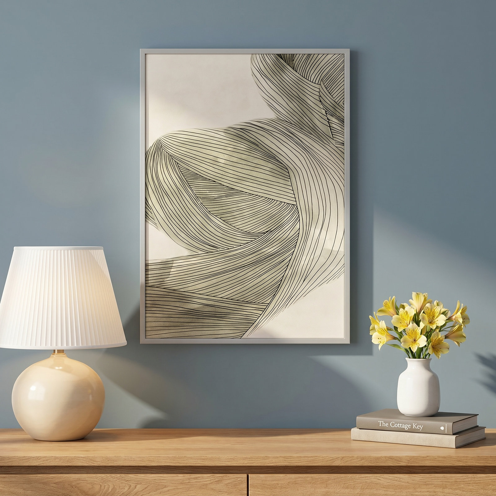 Anelis "Dreaming in Pastel II" Painting, Matte Silver, 41.5" H x 29.5" W x 0.75" D