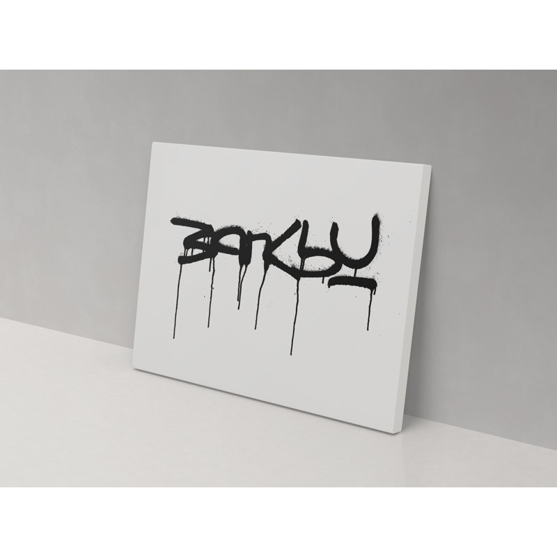 Banksy Name Graffiti - Wrapped Canvas Print, 67cm H x 102cm W x 4cm D