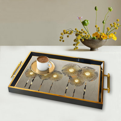 Élégant plateau en verre de 19,7 po x 11,4 po x 1,4 po | Fabrication 100% verre durable | Facile à nettoyer avec un chiffon humide | Idéal pour le service, la présentation décorative et l'organisation | Ajout élégant à la décoration intérieure