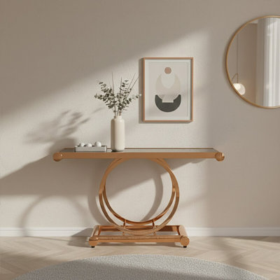 Tillar 140cm Glass Top Console Table