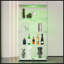 Vitrine en verre à deux portes avec 4 lumières DEL et porte-1364966566