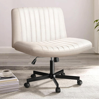 Chaise de travail pivotante en tissu Caelie