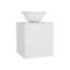 Meuble-lavabo flottant à une porte Clyde, avec lavabo vasque et une tablette-1803088831