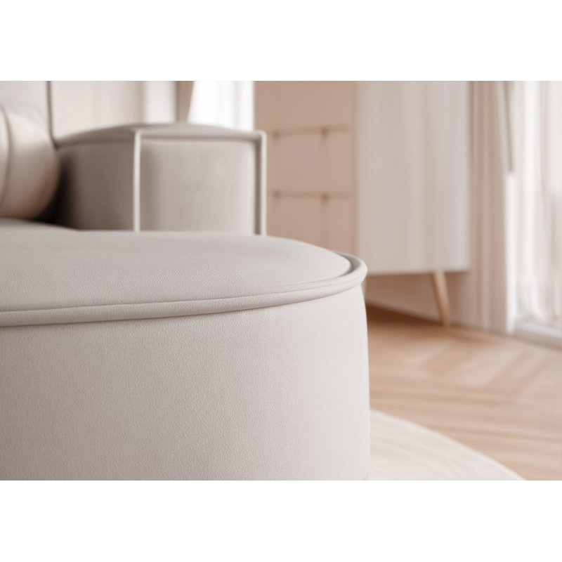 4 Seater Corner Sectional, Left Hand Facing, Cream