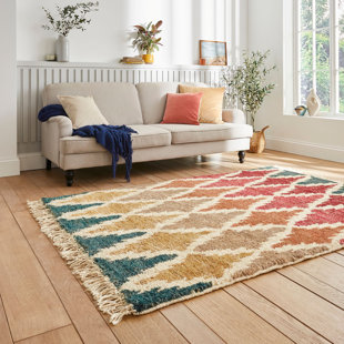 Cyrielle area rug Hand Knotted Rectangle Multi coloured