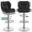 Height Adjustable Modern Faux Leather Swivel Bar Stools-440943364