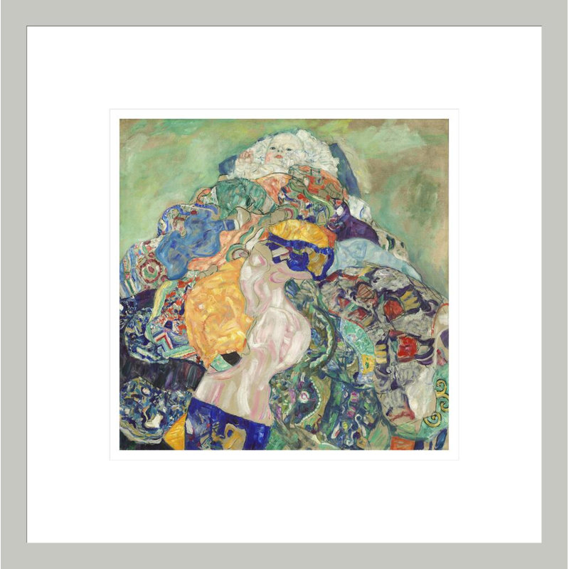 «Baby (Cradle)» par Gustav Klimt, impression giclée encadrée, 13.8" H x 13.75" W
