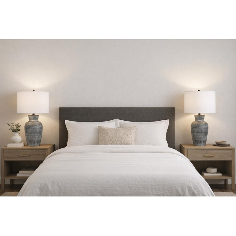 Aura texturée - 29 po x 17 po - Lampe de table en céramique texturée