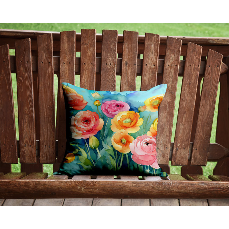  Coussin décoratif intérieur / extérieur en polyester Autre / Sans motif, Carré 14 po