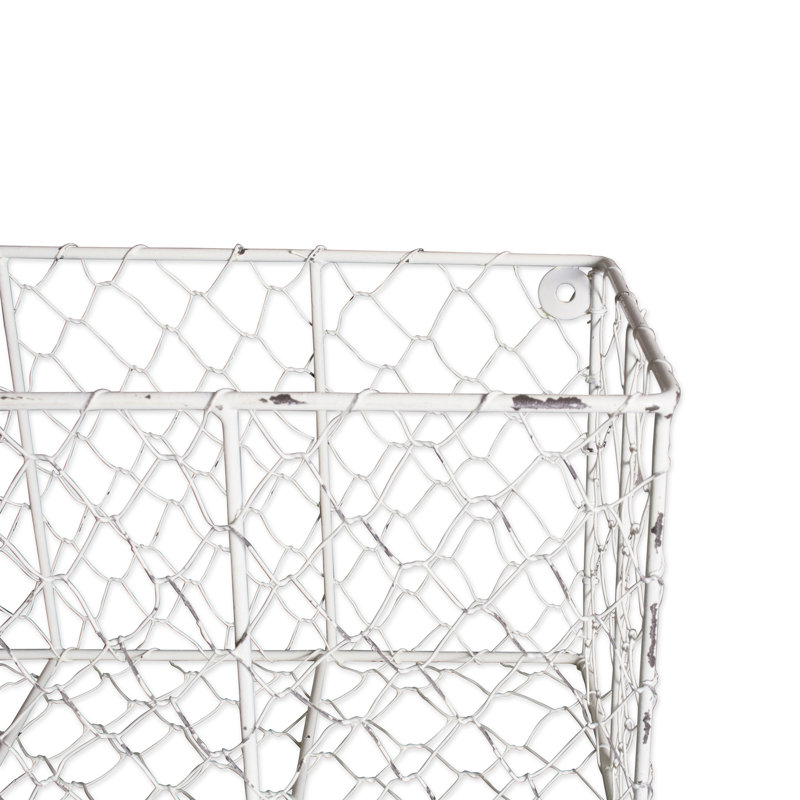 Paniers muraux Deloatch, Blanc antique, H 6,1 po x l 5,5 po x P 11,82 po