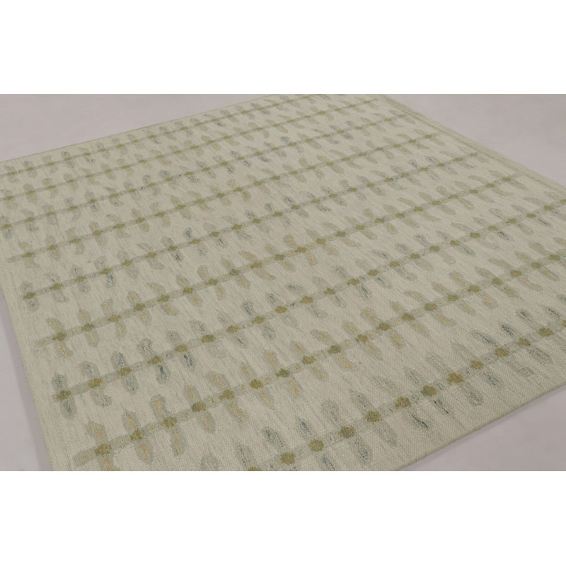 Scandinavian Wool Geometric Area Rug, Rectangle 10' x 14'