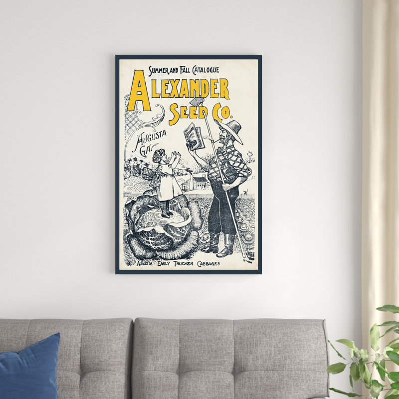 Paquets de graines antiques IV - Publicité sur toile tendue, H 36 po x l 24 po