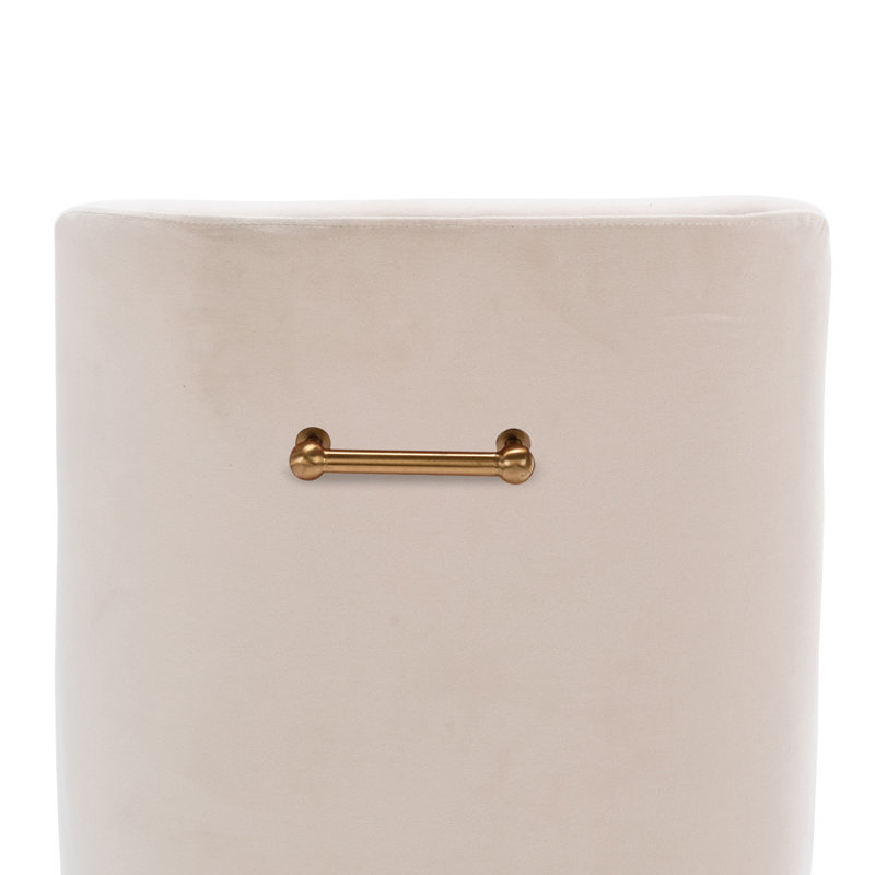 Chaise d'appoint en velours Surles, Beige
