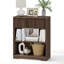 Bibliothèque Guinna à 3 niveaux avec tiroir, petite bibliothèque avec tablette réglable et motif ondulé pour salon, chambre à coucher, bureau à domicile, entrée-728923443-728923440