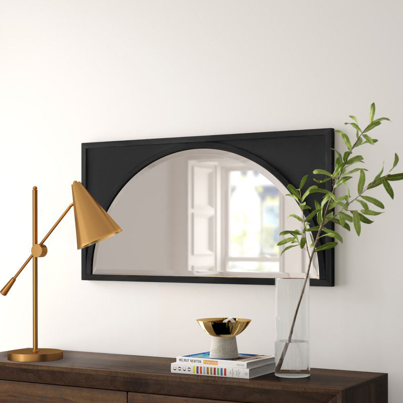 Miroir biseauté moderne et contemporain Abie, Noir