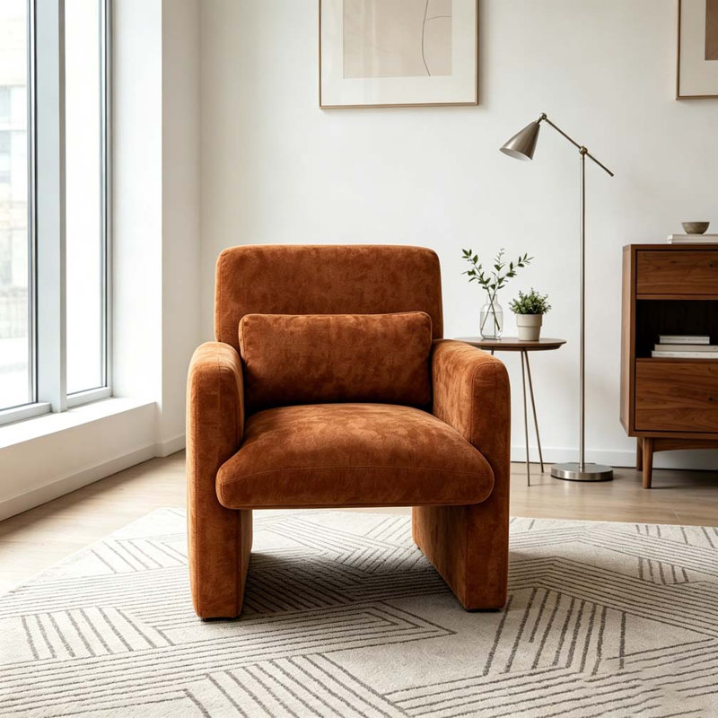 Chaise d'appoint moderne, Orange
