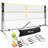 17ft Portable Badminton Pickleball Kids Volleyball Combo Sets With Net