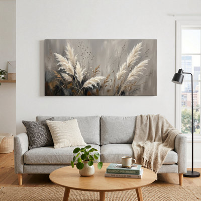 Pampas Grass Canvas Wall Art Set Of 1