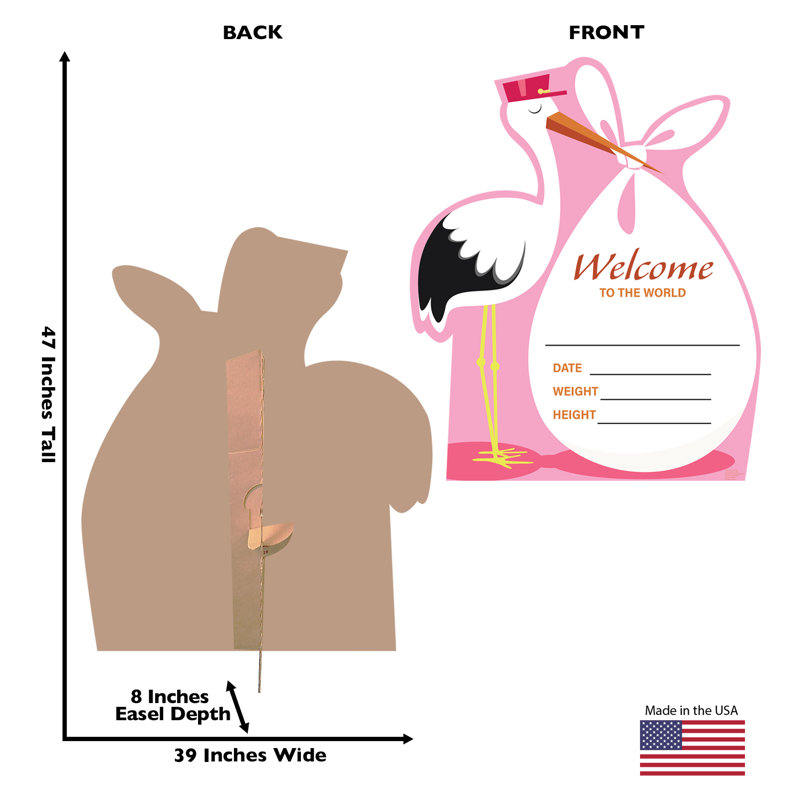 54'' Animals Cardboard Standup, Rose