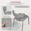 Dining Chair Set of  2, Upholstered Kitchen Chair with Backrest and Soft Cushion, Metal Frame Covered in Faux Leather, Suitable for Kitchen, Living Room and Bedroom-1242390719-1242390714