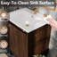 Meuble-lavabo de 61 cm (24 po) avec lavabo blanc, conception 2 en 1 (sur pied ou murale), portes à fermeture douce, élégant fini chêne, grands tiroirs de rangement, construction en panneaux multicouches pour une durabilité accrue.