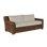 Montauk 84.25" Wide Outdoor Wicker Patio Sofa with Cushions