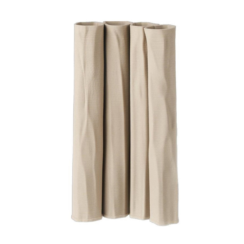 Vase en céramique beige imprimé en 3D, Beige, H 12,9 po x l 3 po x P 5,9 po